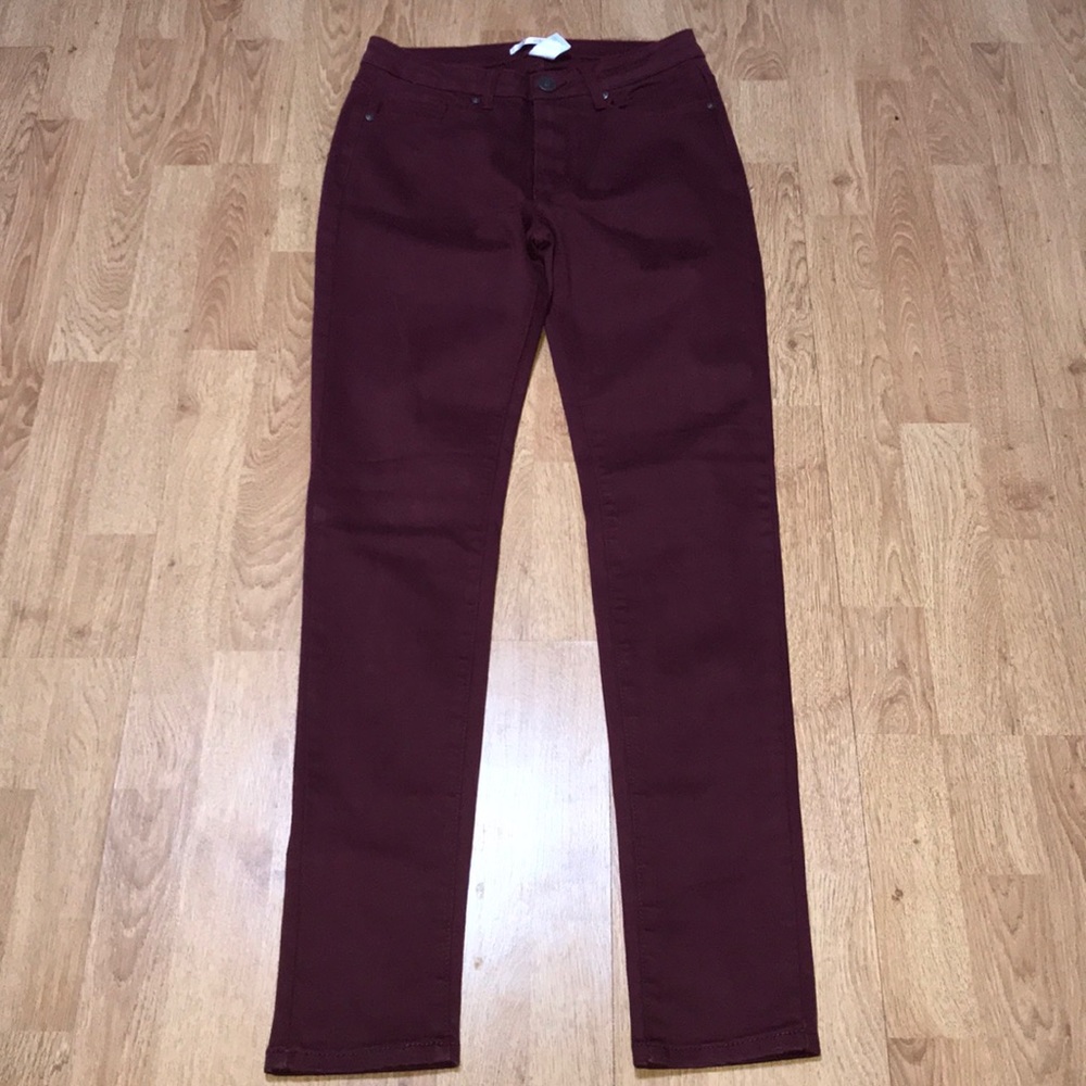 K. Jordan Skinny Denim Wine Jeans - Size 8 - NWOT